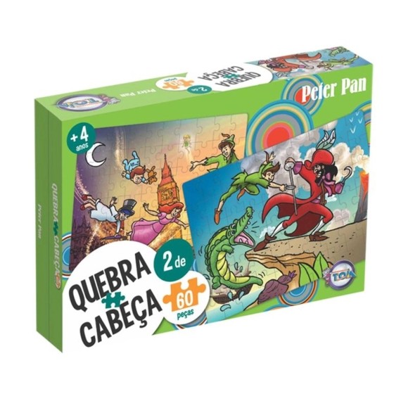 QUEBRA CABECA C/2 JOGOS PETER PAN C/60 PCS CADA UN. TOIA BRIQUEDOS
