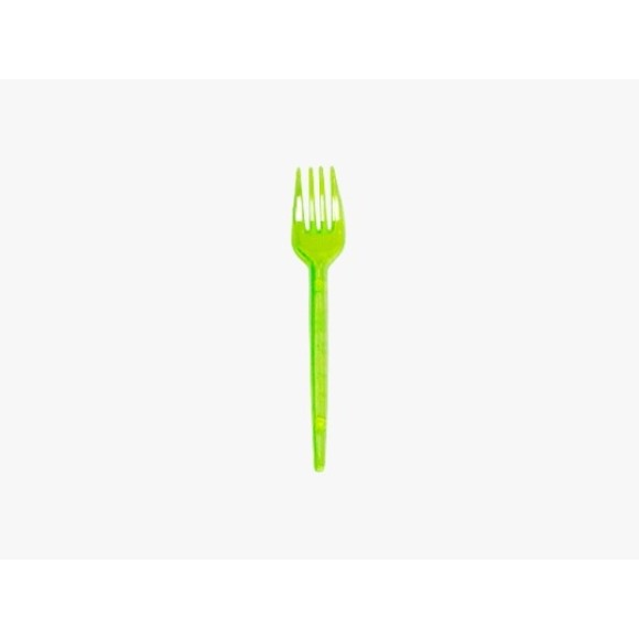 GARFO DESCARTÁVEL SOBREMESA VERDE NEON C/25PCS UN. FORFEST