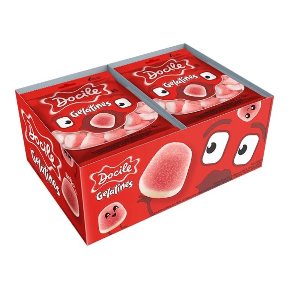 BALA GELATINES MINI BEIJO DISPLAY C/12PCS 180G UN. DOCILE