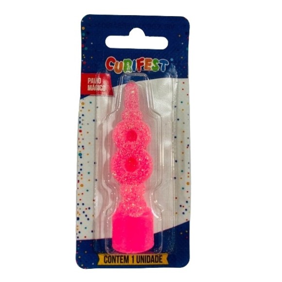 VELA STANDART ROSA BEBE N 8 - (3327) UN. CURIFEST