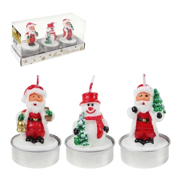 VELA 3D NOEL/BONECO C/3PCS UN. ZEIN