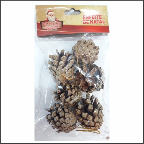 PINHA DE NATAL CARTELA C/6 PCS UN. MULTIART
