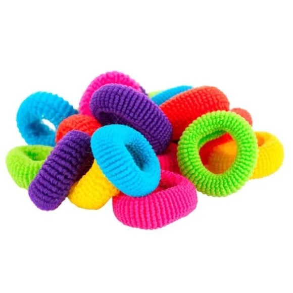 ELASTICO DE CABELO ESTRELA LISA COLORIDO C/12PCS UN. RABICO DL