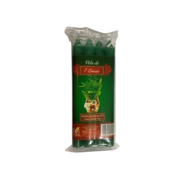VELA PERFUMADA N 4 7 ERVAS 8PCS 18G UN. VELAS MAX