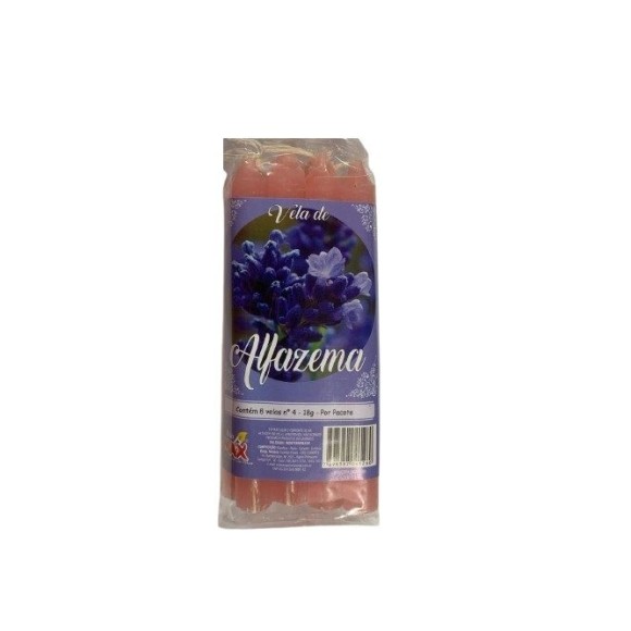 VELA PERFUMADA N 4 ALFAZEMA 8PCS 18G UN. VELAS MAX