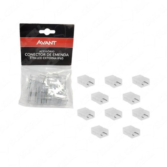 CONECTOR PARA FITA LED EXTERNA CONNECT IP65 10MM PCT C/10PCS UN. AVANT