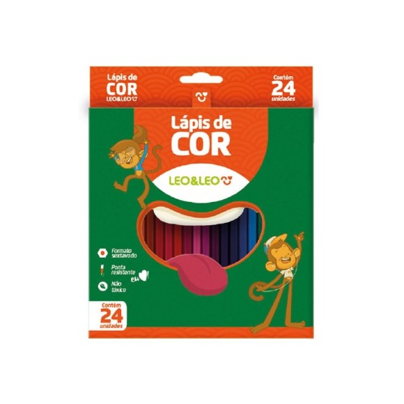 LAPIS DE COR PACOTE C/6PCS FLEX C/24 CORES UN.