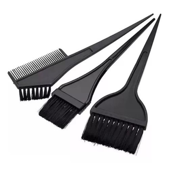 PINCEIS DE PLASTICO PARA APLICAR COSMETICOS KIT C/3PCS 22CM UN.