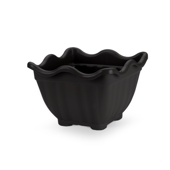 VASO FLOR QUADRADO MEDIO PRETO 4L 25X25X17,5CM UN. INJEPLASTEC