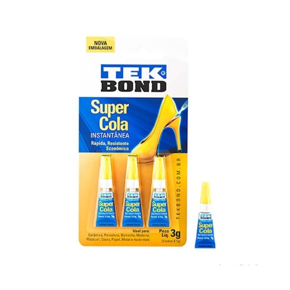 COLA TEKBOND CRTL C/3 PCS 3G BLISTER UN.