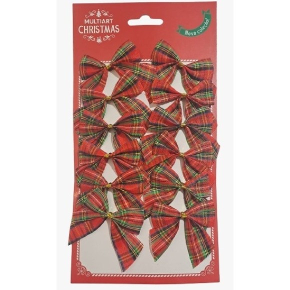 LACO DECORATIVO C/12PCS DE NATAL UN. MULTIART