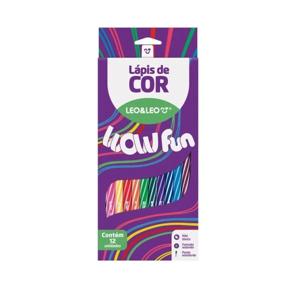 LAPIS DE COR WOW 12 CORES REDONDO UN.