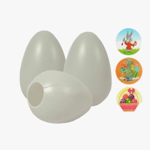 KIT C/3 CASQUINHAS DE OVO BRANCO