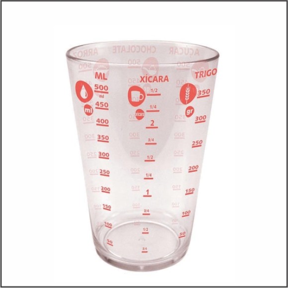 COPO GRADUADO 500ML CRISTAL UN.