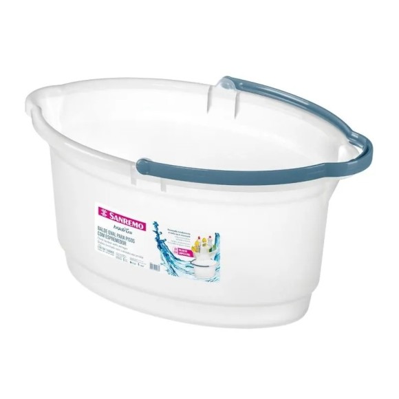 BALDE OVAL 14L PLASTICO UN. SANREMO