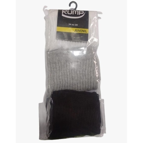 MEIA JUVENIL 3PCS UN. RUMP