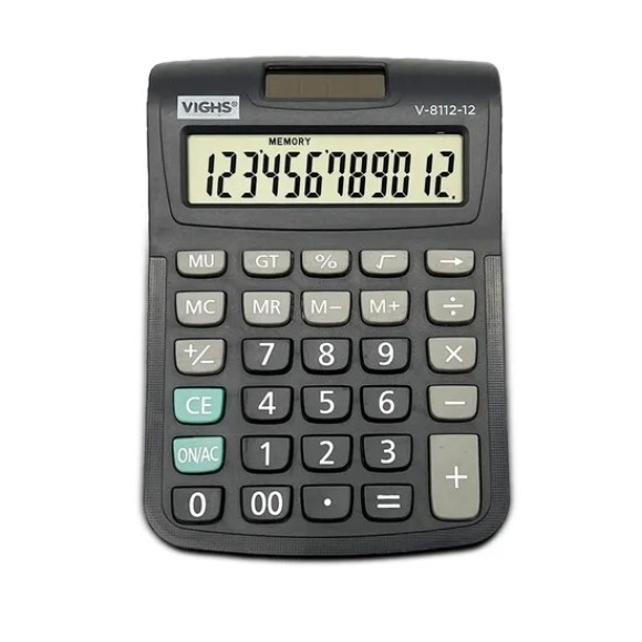 CALCULADORA KK-8112 PRETA UN. TOP IMPORTADORA