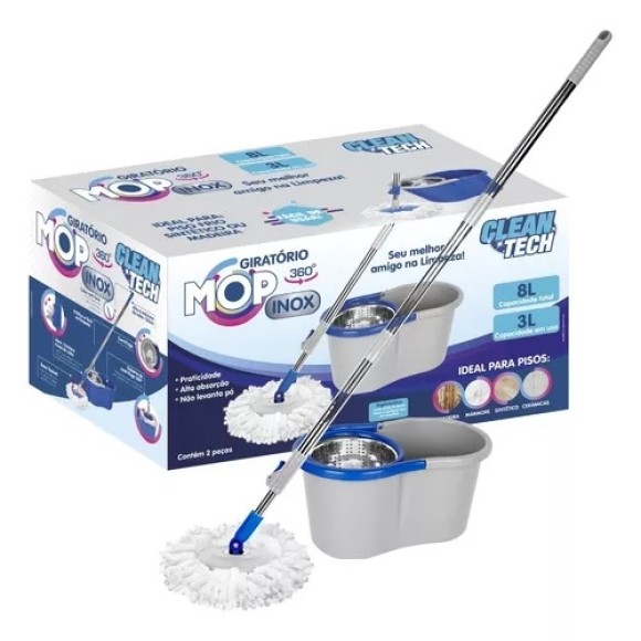 MOP GIRATORIO 8L CESTO INOX UN.