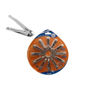 CORTADOR CARTELA C/12PCS UNHA METAL GRANDE 3