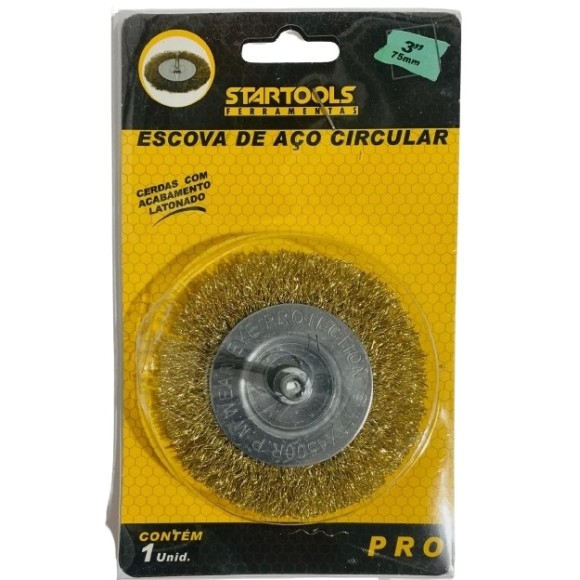 ESCOVA DE ACO CIRCULAR 75MM 3" UN.