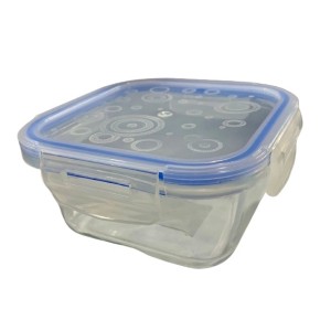 POTE DE VIDRO QUADRADO 400ML UN. GM GOLD