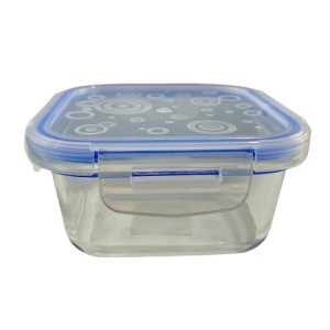 POTE DE VIDRO QUADRADO 400ML UN. GM GOLD