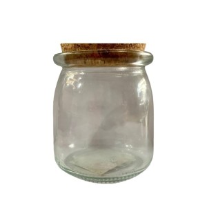 POTE DE VIDRO C/ ROLHA 180ML 5,5X13CM UN. GM GOLD