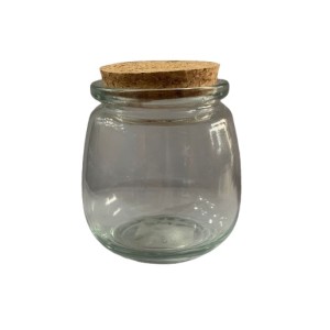 POTE DE VIDRO C/ ROLHA 280ML 9,5X7CM UN. GM GOLD