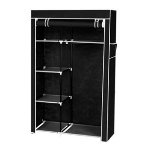 GUARDA ROUPA PORTATIL 12KG TNT C/ FERRO E PLASTICO 90CMX45CMX170CM UN. CLINK