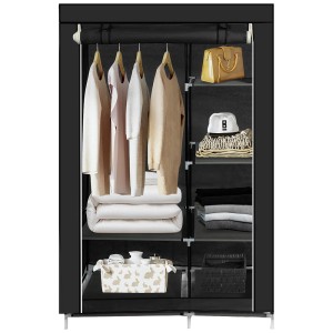 GUARDA ROUPA PORTATIL 12KG TNT C/ FERRO E PLASTICO 90CMX45CMX170CM UN. CLINK