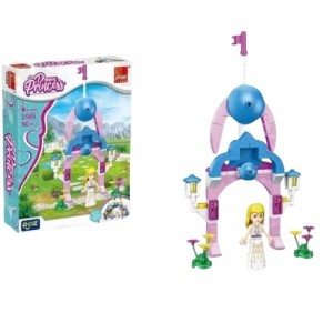 Dream Princess Brinquedo Educativo Blocos de Montar 90 Peças Castelo de Princesa Tipo Lego Didatico