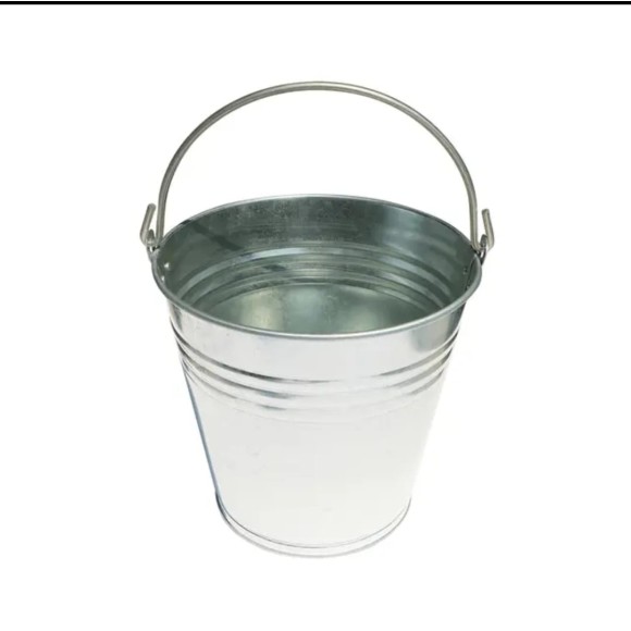 VASO BALDE METAL DECORATIVO 10X10CM UN. TOP IMPORTADORA