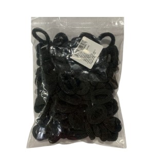 ELASTICO DE CABELO LAICRINHA MINE PRETO FINO C/90PCS UN. RABICO DL