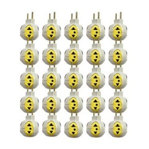 ADAPTADOR DE TOMADA PCT C/25PCS BENJAMIN BOLA 4 TOMADAS UN.