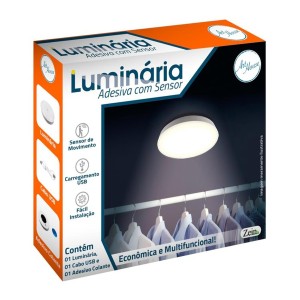 LUMINARIA ADESIVA C/ SENSOR DE MOVIMENTO UN. ZEIN