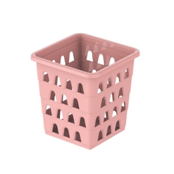 CESTO MULTIUSO QUADRADO PEQUENO ROSA UN.
