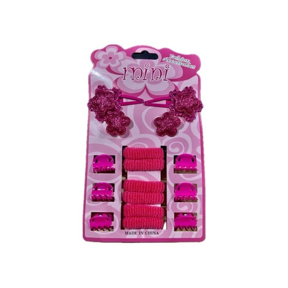 ELASTICO DE CABELO INFANTIL KIT C/16 PCS UN. GM GOLD