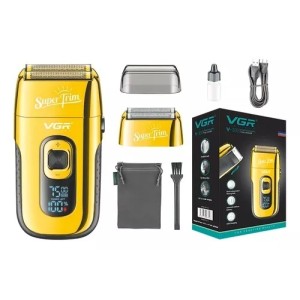 MAQUINA DEPILADORA C/ LAMINAS DUPLAS ACO DISPLAY LED CARREGAMENTO USB BATERIA DE LITIO 1400MAH UN. BEG
