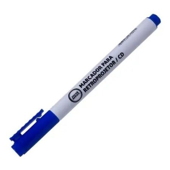MARCADOR P/ CD E DVD COR AZUL UN.