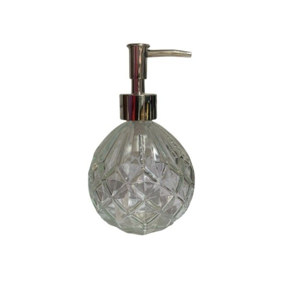 PORTA SABONETE LIQ DE VIDRO PARA PIA/BANHEIRO 9X17,5CM UN. TOP IMPORTADORA