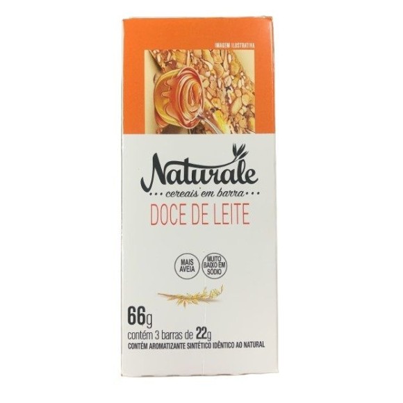 CEREAIS BAR. 66G C/3 DOCE DE LEITE UN. NATURALE