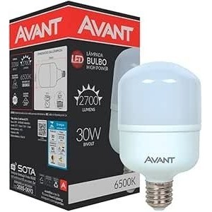 LAMPADA LED BULBO HP 2200 LUMENS 30W 6500K LUZ BRANCA UN. AVANT