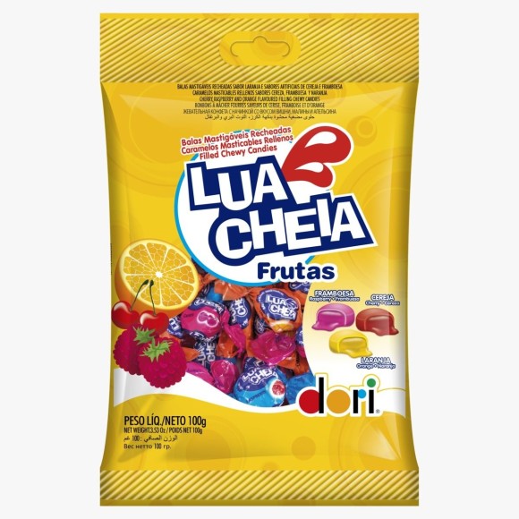 BALA LUA CHEIA FRUTAS 100G UN.