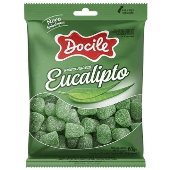 BALA DE GOMA MINI EUCALIPTO 70G UN. DOCILE