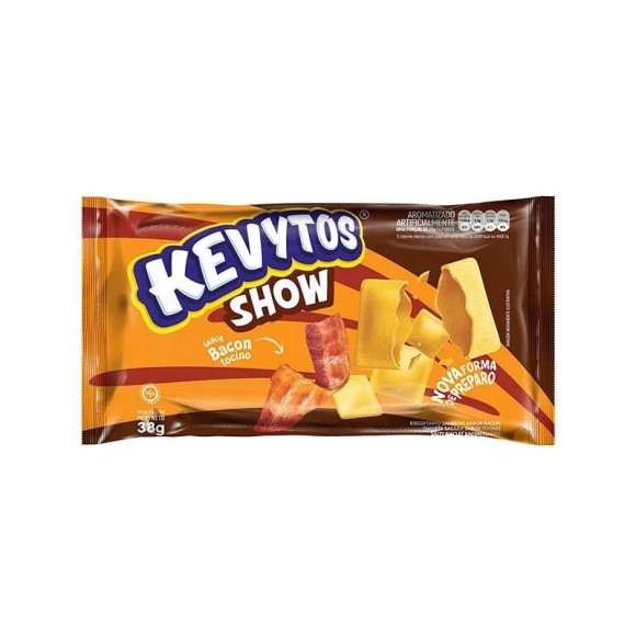 SALGADINHO DE TRIGO SABOR BACON 80G UN. KEVYTOS