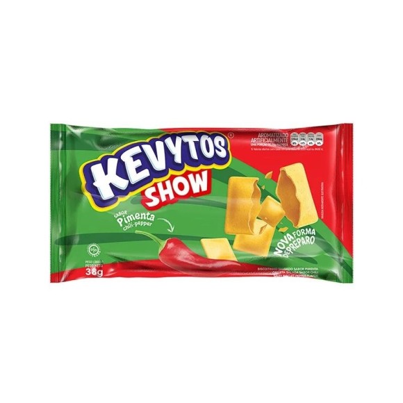 SALGADINHO DE TRIGO SABOR PIMENTA 38G UN. KEVYTOS