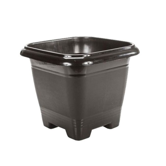 VASO QUADRADO PRETO 4,6L UN.