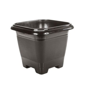 VASO QUADRADO PRETO 9,5L UN.