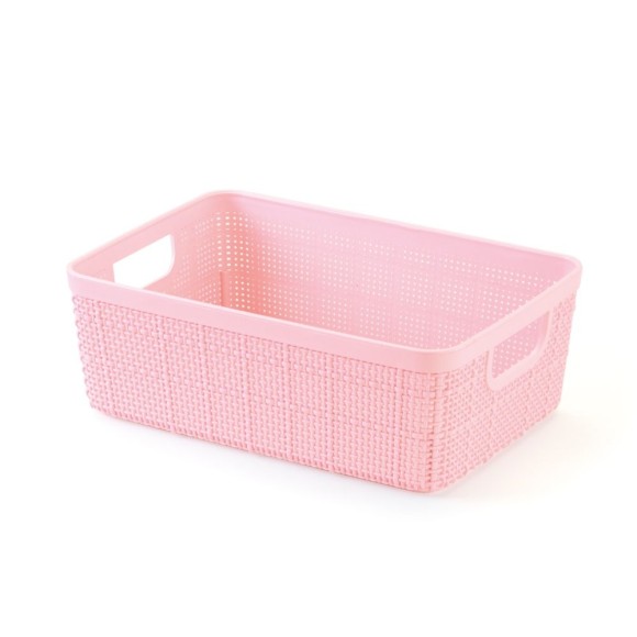 CESTO ORG RATTAN ROSA 1,6LTS 20X14X7CM UN.
