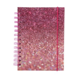 AGENDA PERMANENTE C/ GLITTER 162 FOLHAS 13,7X18,7CM UN.